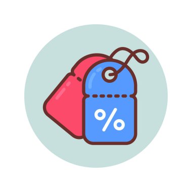 Vektörde indirim simgesi. Logotype