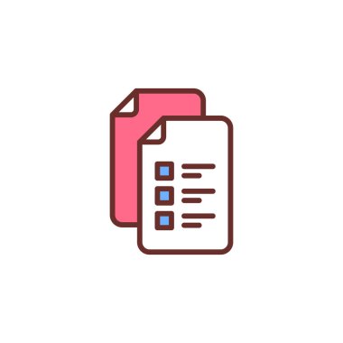 Belgeler vektör simgesi. Logotype