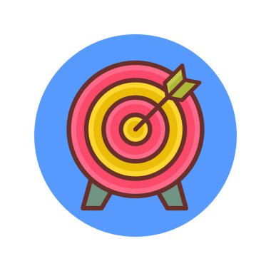 Hedef simgesi vektörde. Logotype