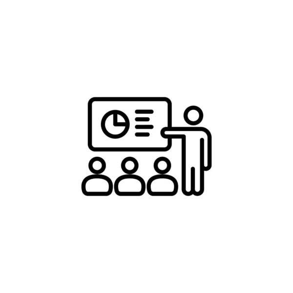 Icône Présentation Vecteur Logotype — Image vectorielle