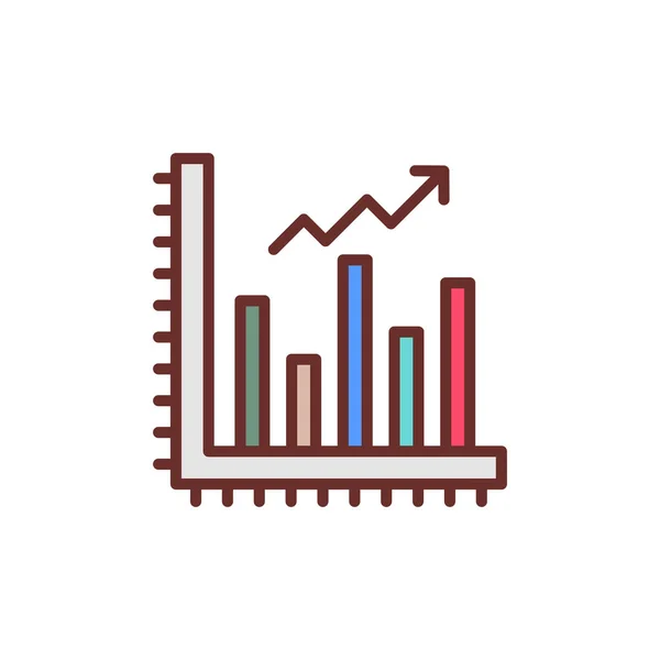 Growth Graph Icon Vector Logotype — 스톡 벡터