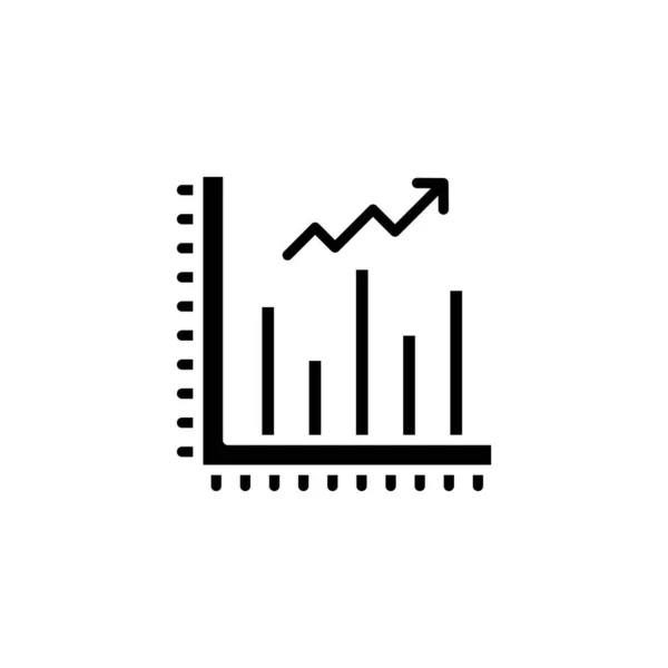 Ícone Gráfico Crescimento Vetor Logotipo — Vetor de Stock