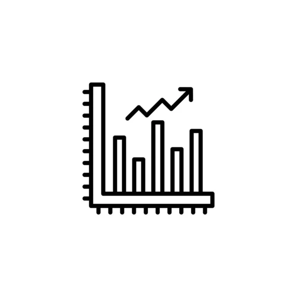 Ícone Gráfico Crescimento Vetor Logotipo — Vetor de Stock