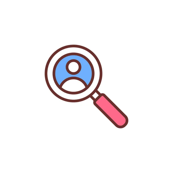 Employee Search Icon Vector Logotype — 스톡 벡터
