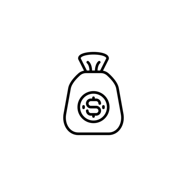 Εικονίδιο Τσάντα Χρημάτων Διάνυσμα Λογότυπο — Διανυσματικό Αρχείο