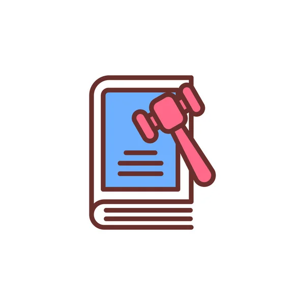 Icône Loi Dans Vecteur Logotype — Image vectorielle