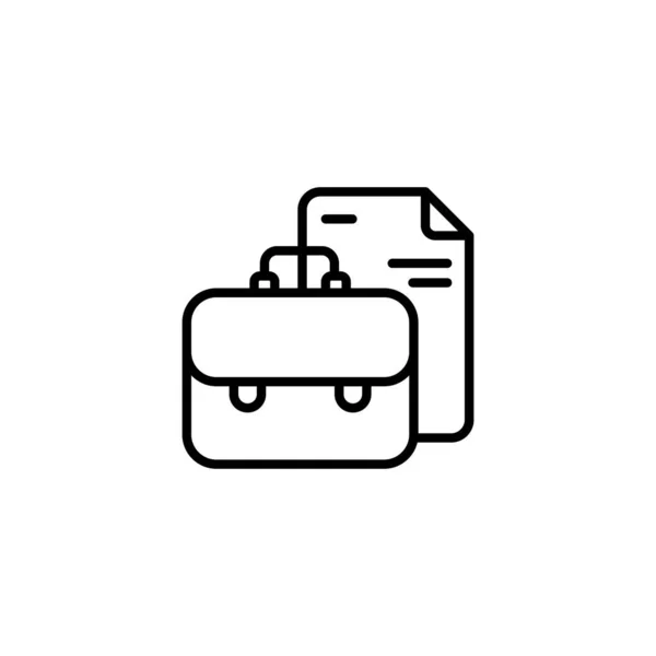Ícone Portfólio Vetor Logotipo —  Vetores de Stock