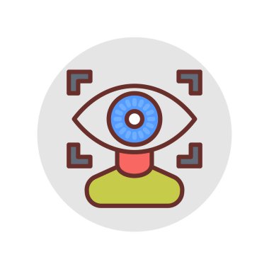 Vizyon simgesi vektörde. Logotype