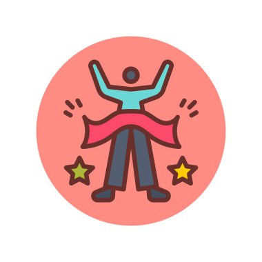 Başarı simgesi vektörde. Logotype