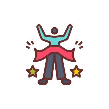 Başarı simgesi vektörde. Logotype