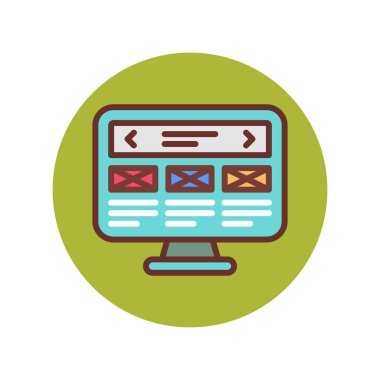 Vektör olarak web sitesi tasarım simgesi. Logotype