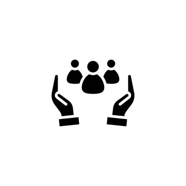 Caring People Symbol Vektor Logotyp — Stockvektor