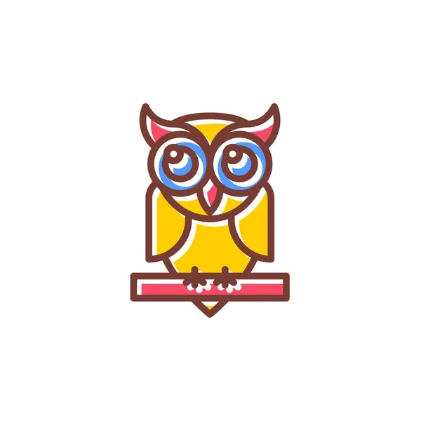 Значок Мудрости Векторе Логотип — стоковый вектор