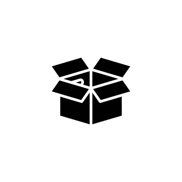 Icône Boîte Dans Vecteur Logotype — Image vectorielle