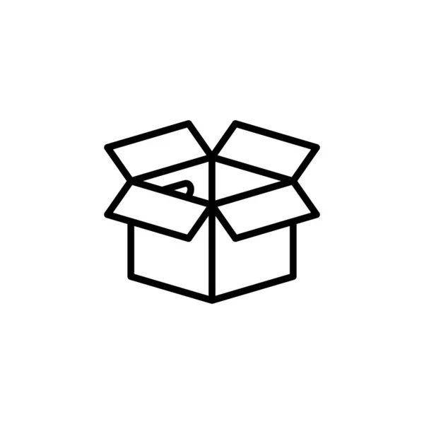 Icône Boîte Dans Vecteur Logotype — Image vectorielle