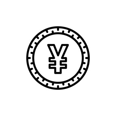 Yen Sikkesi simgesi vektörde. Logotype