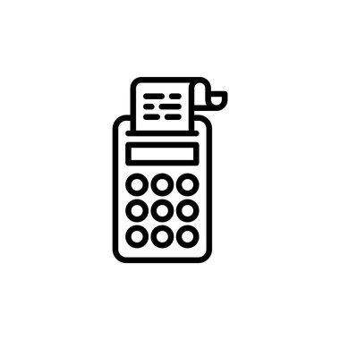 Vektör olarak Vergi Hesaplayıcı simgesi. Logotype