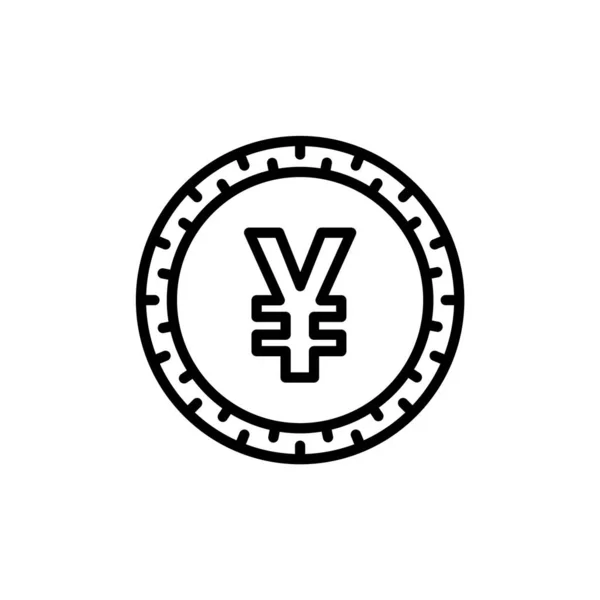 Icône Yen Coin Dans Vecteur Logotype — Image vectorielle