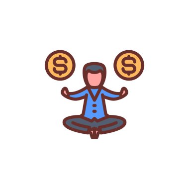 Vektör olarak kişisel gelir simgesi. Logotype