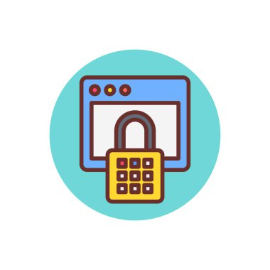 Çevrimiçi Bankacılık Güvenliği simgesi. Logotype