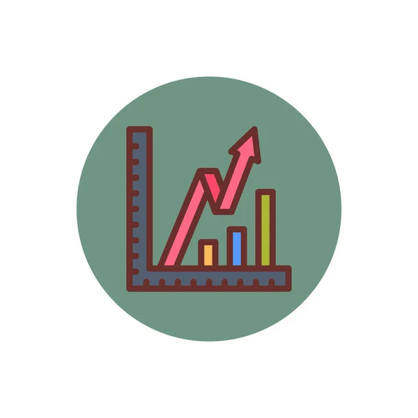 Vektör Içinde Büyüme Grafiği Simgesi Logotype — Stok Vektör