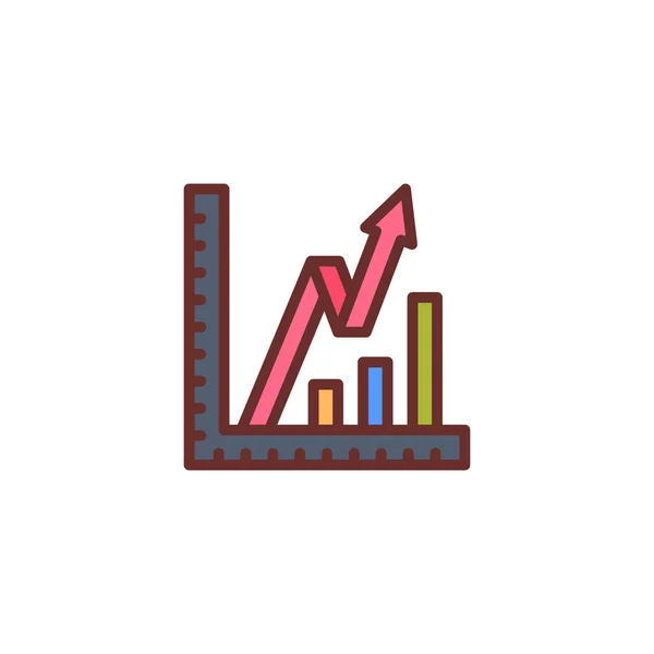 Vektör Içinde Büyüme Grafiği Simgesi Logotype — Stok Vektör