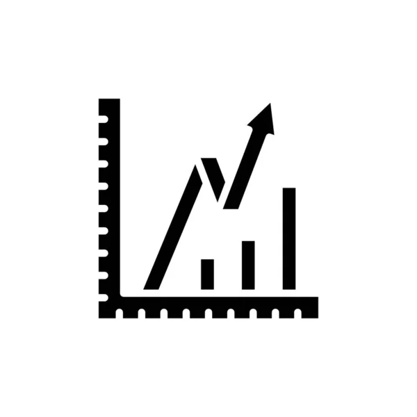Icono Gráfico Crecimiento Vector Logotipo — Archivo Imágenes Vectoriales