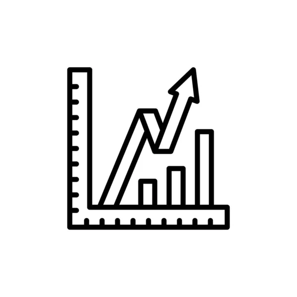Ícone Gráfico Crescimento Vetor Logotipo — Vetor de Stock