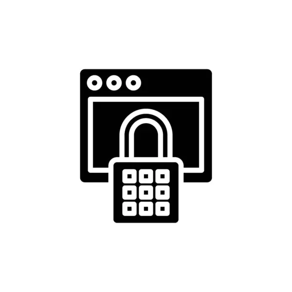 Online Banking Security Icoon Vector Logotype — Stockvector