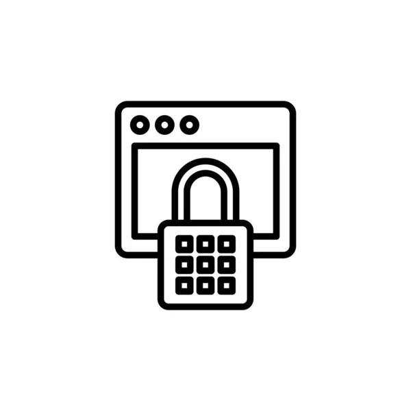 Online Banking Security Icoon Vector Logotype — Stockvector