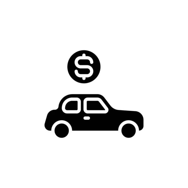 Icono Auto Finanzas Vector Logotipo — Vector de stock