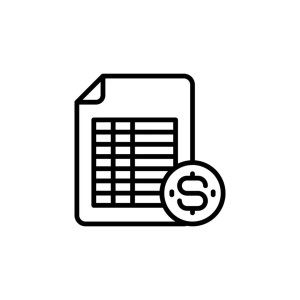 Cash Record Icon Vector Logotype — Stock Vector