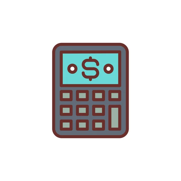 Financiën Calculator Icoon Vector Logotype — Stockvector