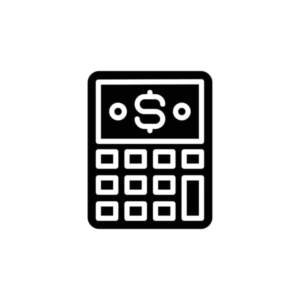 Financiën Calculator Icoon Vector Logotype — Stockvector