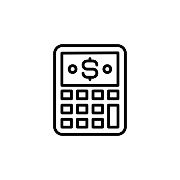 Financiën Calculator Icoon Vector Logotype — Stockvector