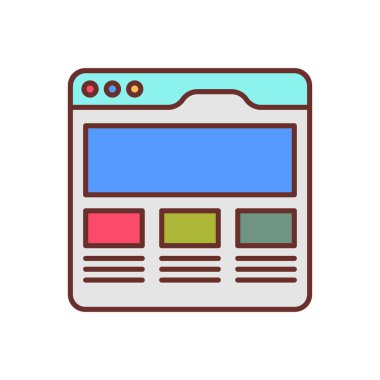 Vektör olarak web sitesi simgesi. Logotype