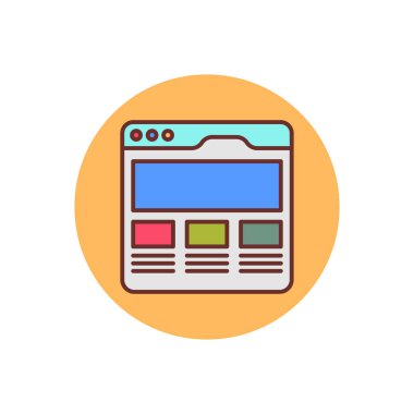 Vektör olarak web sitesi simgesi. Logotype