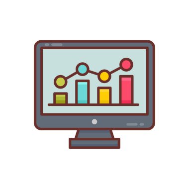 Analitik simge vektöründe. Logotype