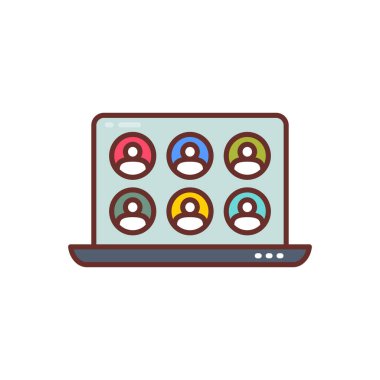 Vektör olarak konferans simgesi. Logotype