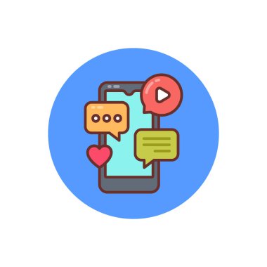 Vektör olarak Sosyal Medya simgesi. Logotype