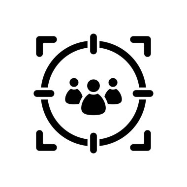 Hedef izleyici simgesi vektör. Logotype