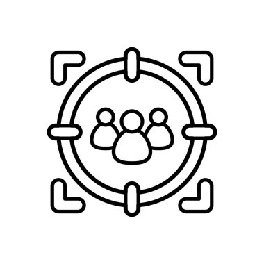 Hedef izleyici simgesi vektör. Logotype