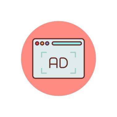 AD kampanya simgesi vektör olarak. Logotype