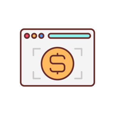 Vektör içinde monetizasyon simgesi. Logotype