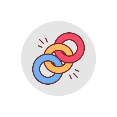 Vektör olarak kırık bağlantı simgesi. Logotype