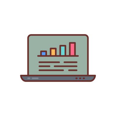 Vektör olarak analiz simgesi. Logotype