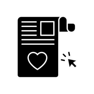 Vektör içinde etkileşimli içerik simgesi. Logotype