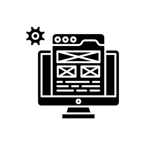 Website Entwicklung Symbol Vektor Logotyp — Stockvektor
