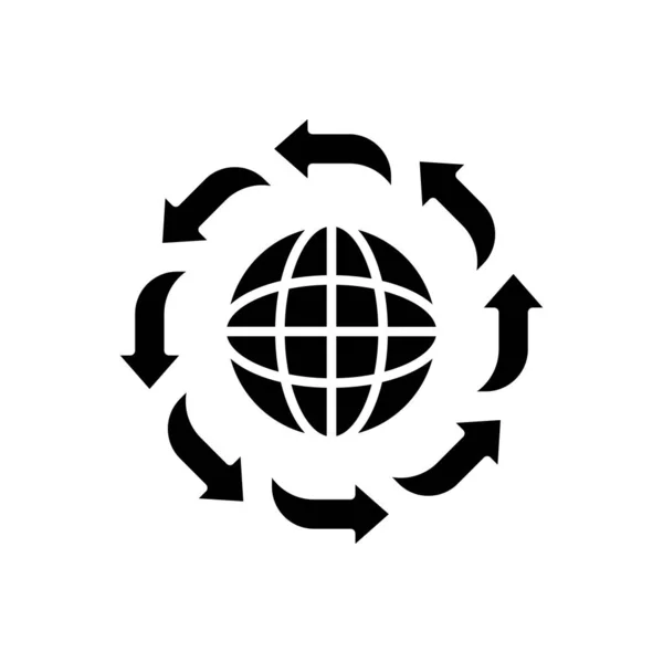 Ícone Global Vetor Logotipo — Vetor de Stock