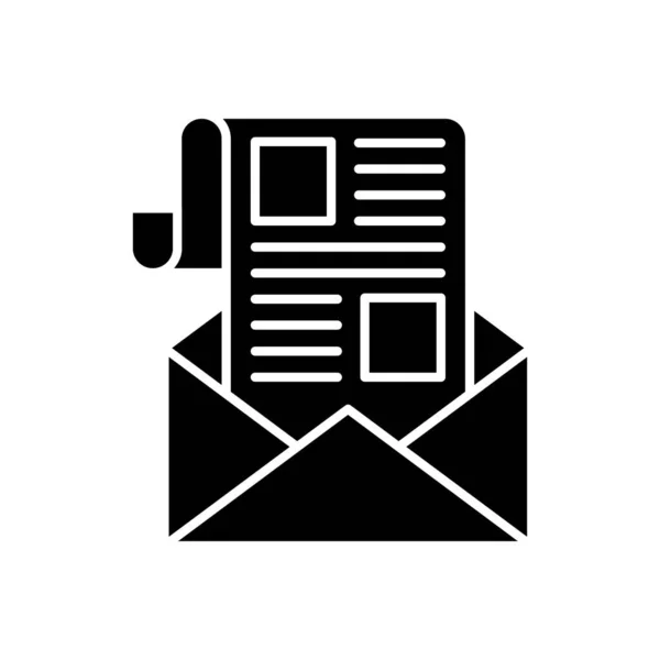 Значок Информационного Бюллетеня Векторе Логотип — стоковый вектор